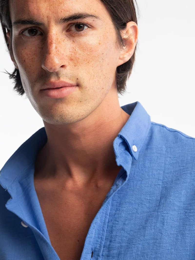 جيستو GIESTO Oversized Button-Up Long Sleeve Shirt